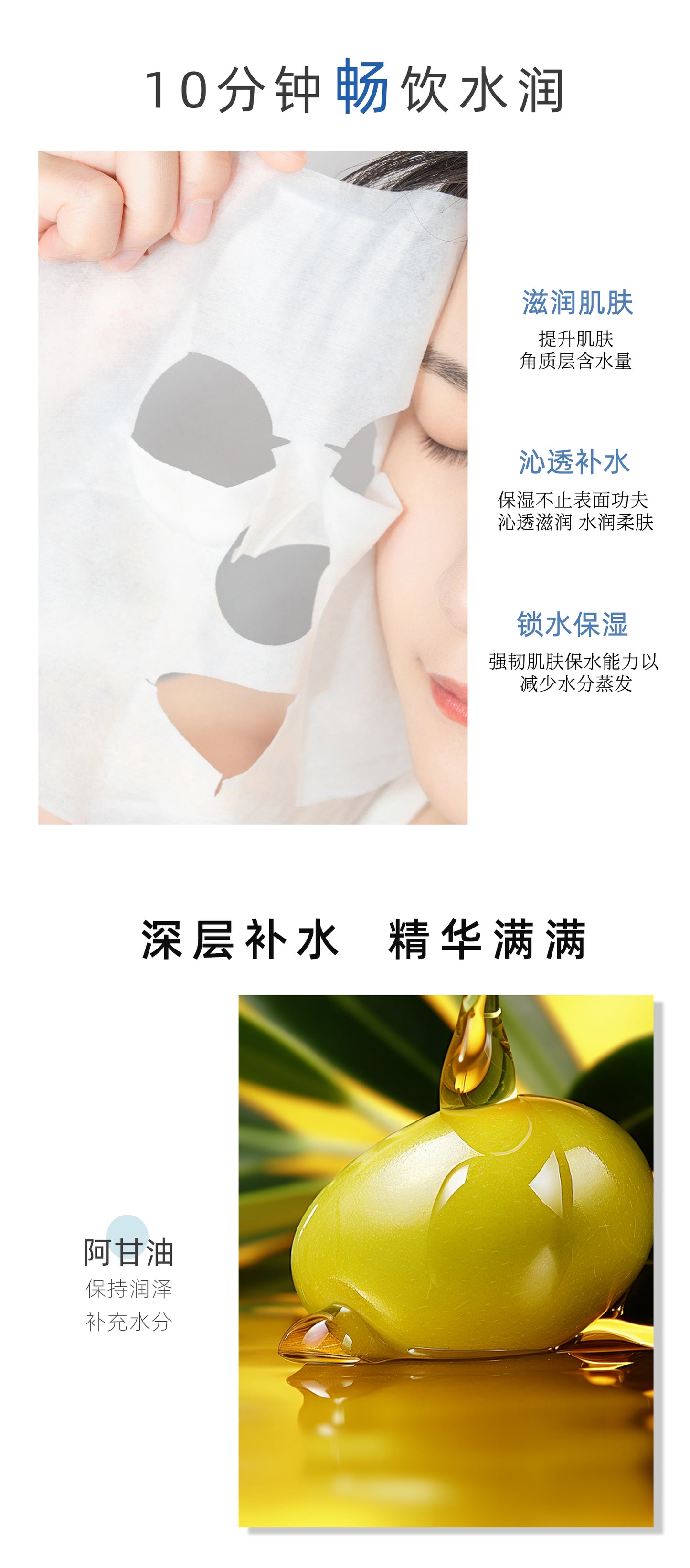 MITOMO  阿甘油精华面膜深层滋养，焕发弹润美肌 26ml/片 【MTSS00512-C-0C】
